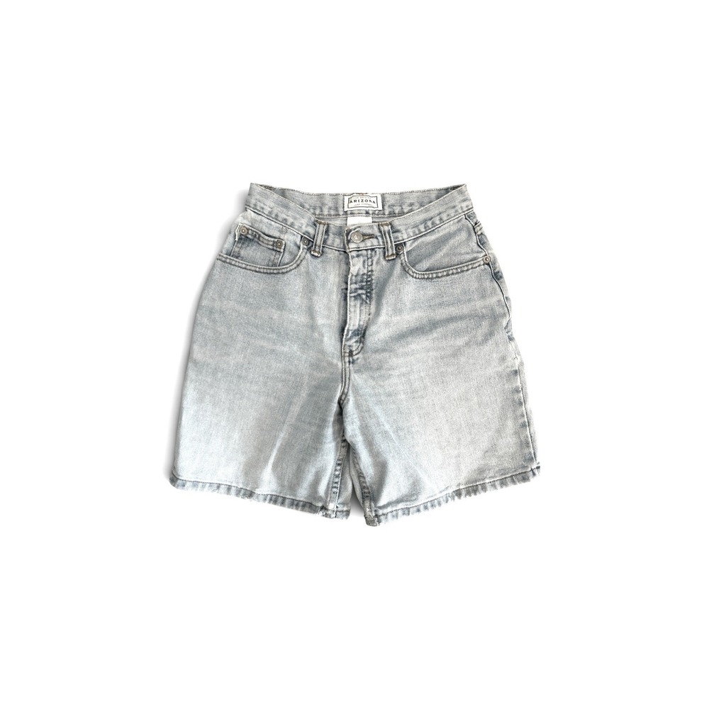 Vintage Arizona Jean High Waisted Denim Shorts Light Wash Blue Size 7 Vintage